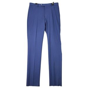 Ben Sherman Bell Blue Suit Dress Pants W36 L37 Tailored Fit Business Unhemmed